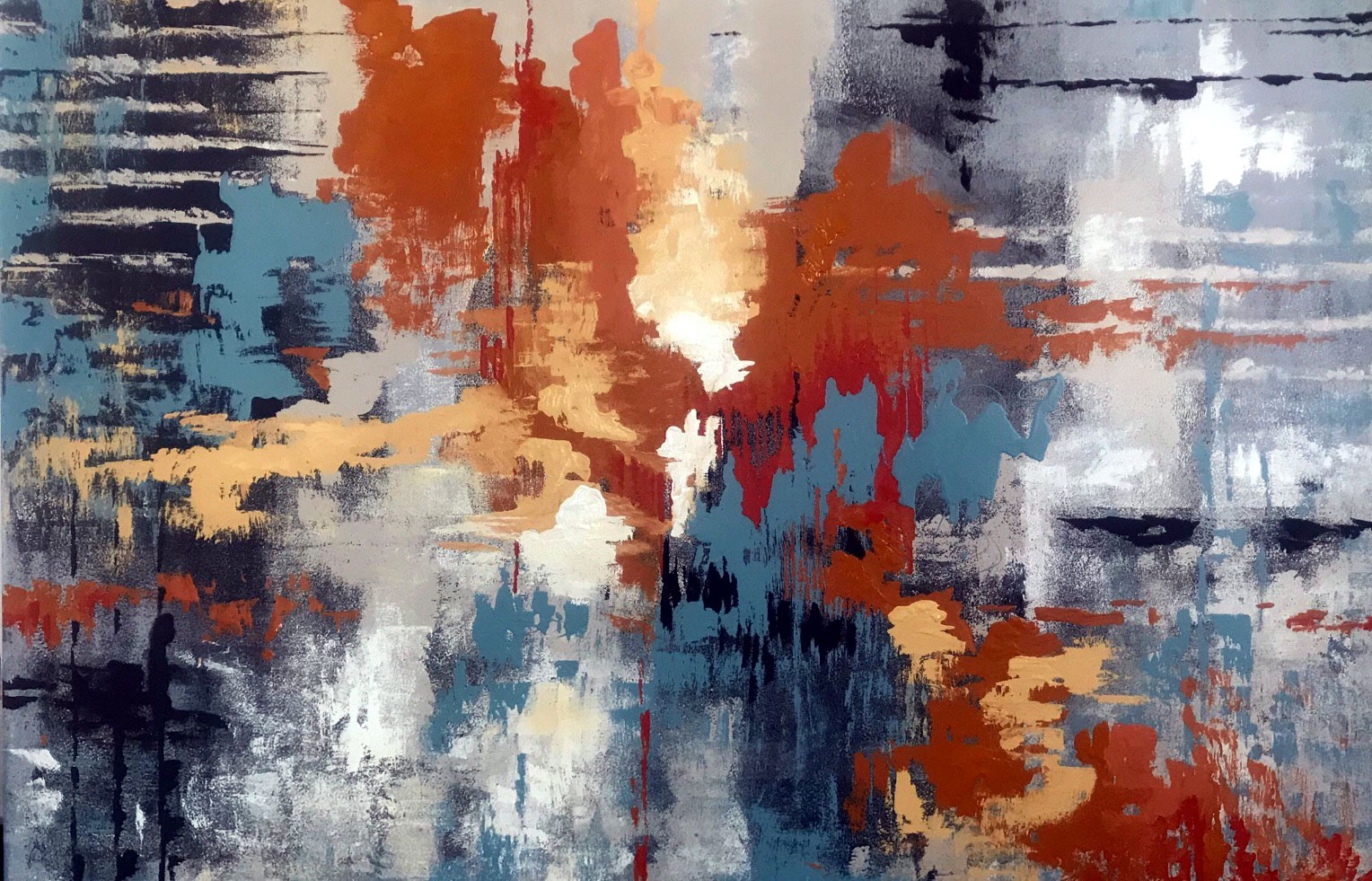 Abstract playing off of colors in the home